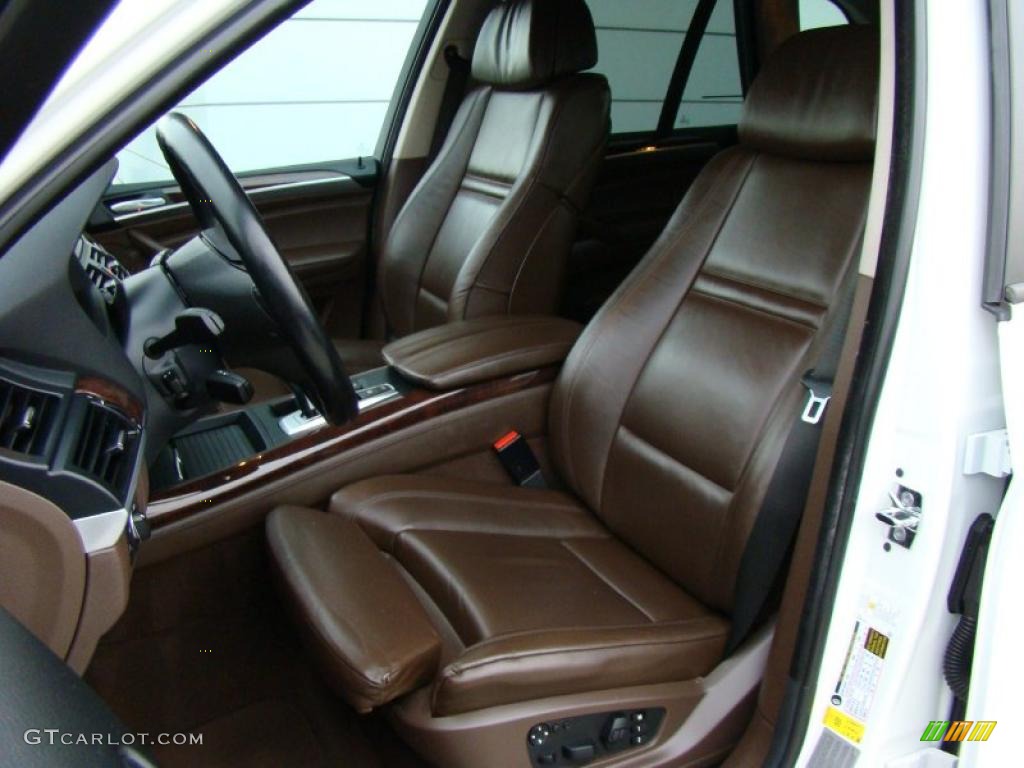 2008 X5 3.0si - Alpine White / Tobacco photo #8