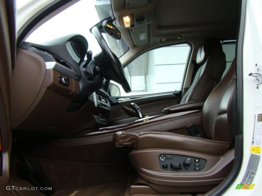 2008 X5 3.0si - Alpine White / Tobacco photo #9