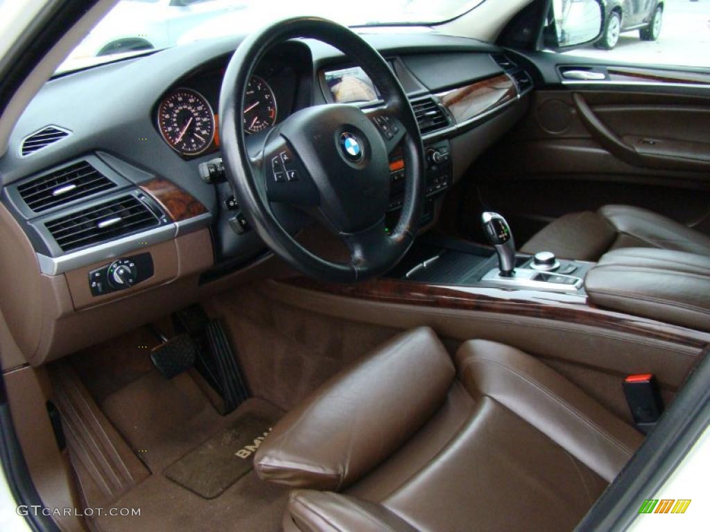 2008 X5 3.0si - Alpine White / Tobacco photo #10