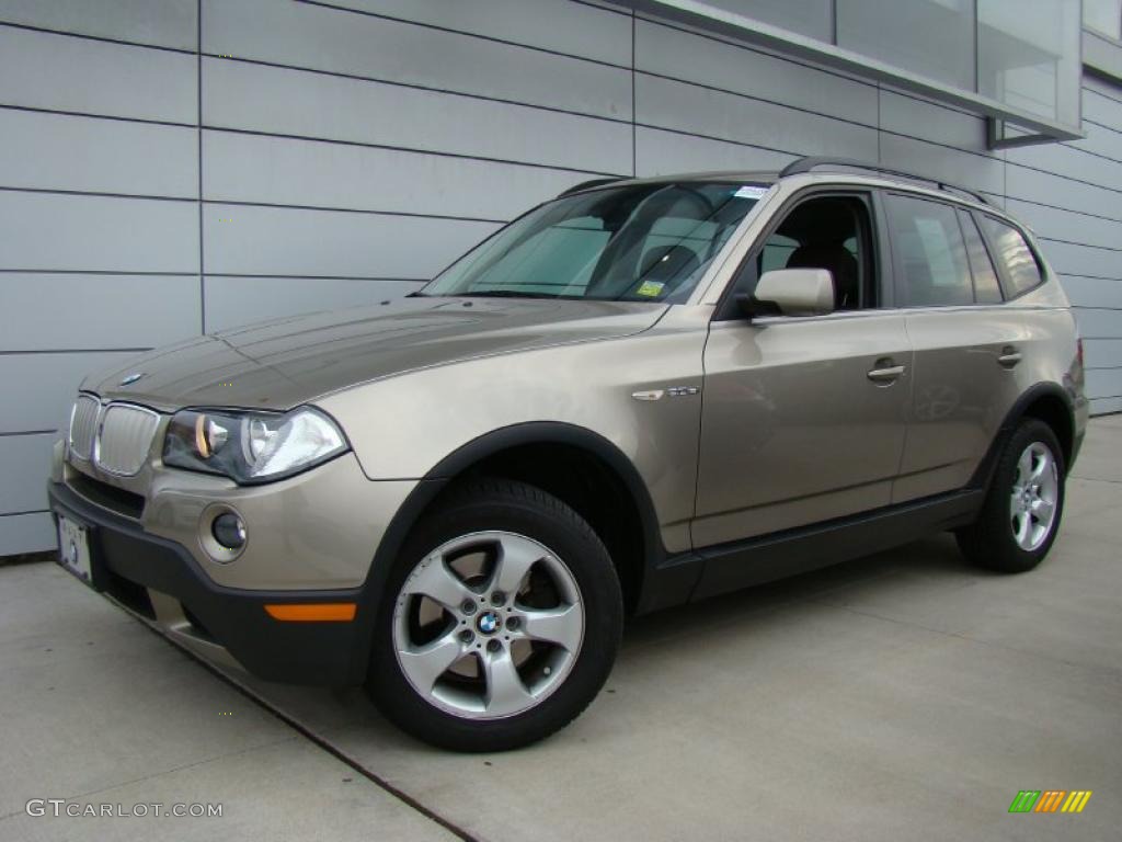 2008 X3 3.0si - Platinum Bronze Metallic / Saddle Brown photo #1