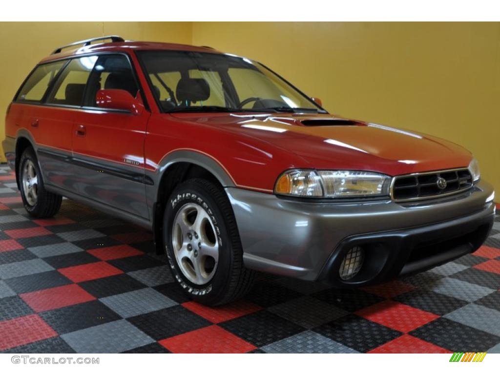 1998 Legacy Outback Limited Wagon - Rio Red / Black photo #1