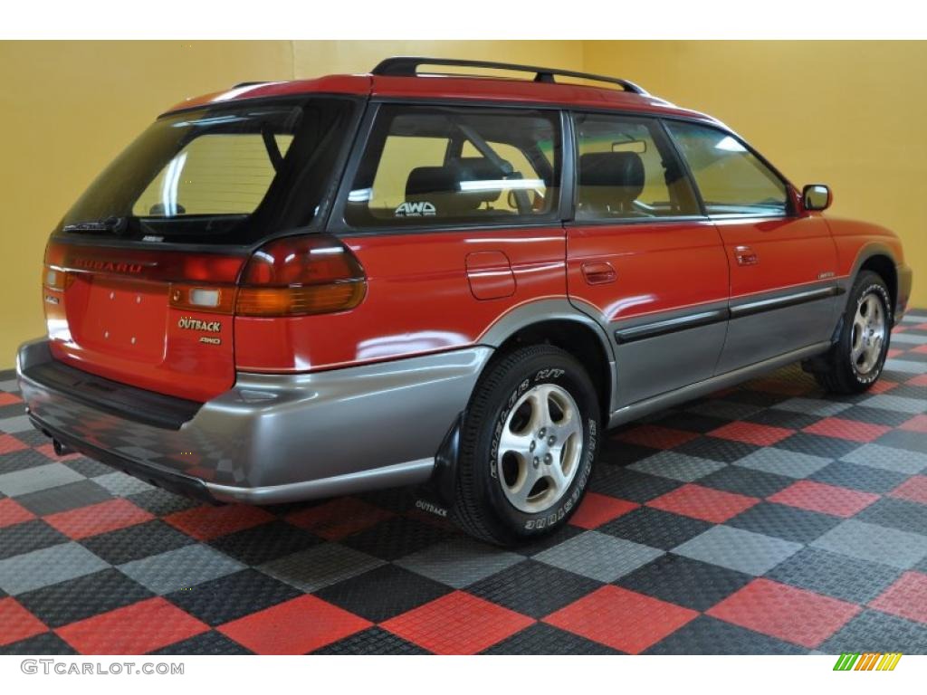 1998 Legacy Outback Limited Wagon - Rio Red / Black photo #4