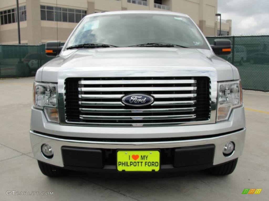 2010 F150 XLT SuperCab - Ingot Silver Metallic / Medium Stone photo #8