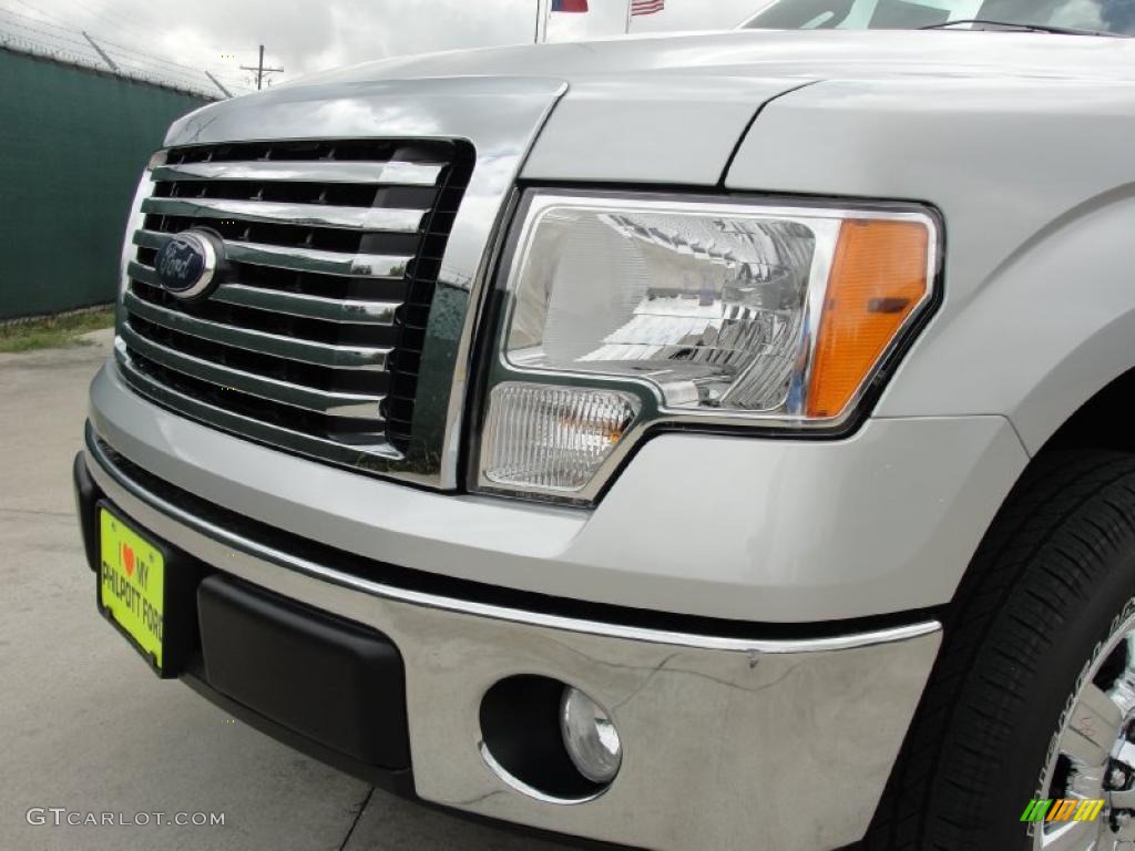 2010 F150 XLT SuperCab - Ingot Silver Metallic / Medium Stone photo #9