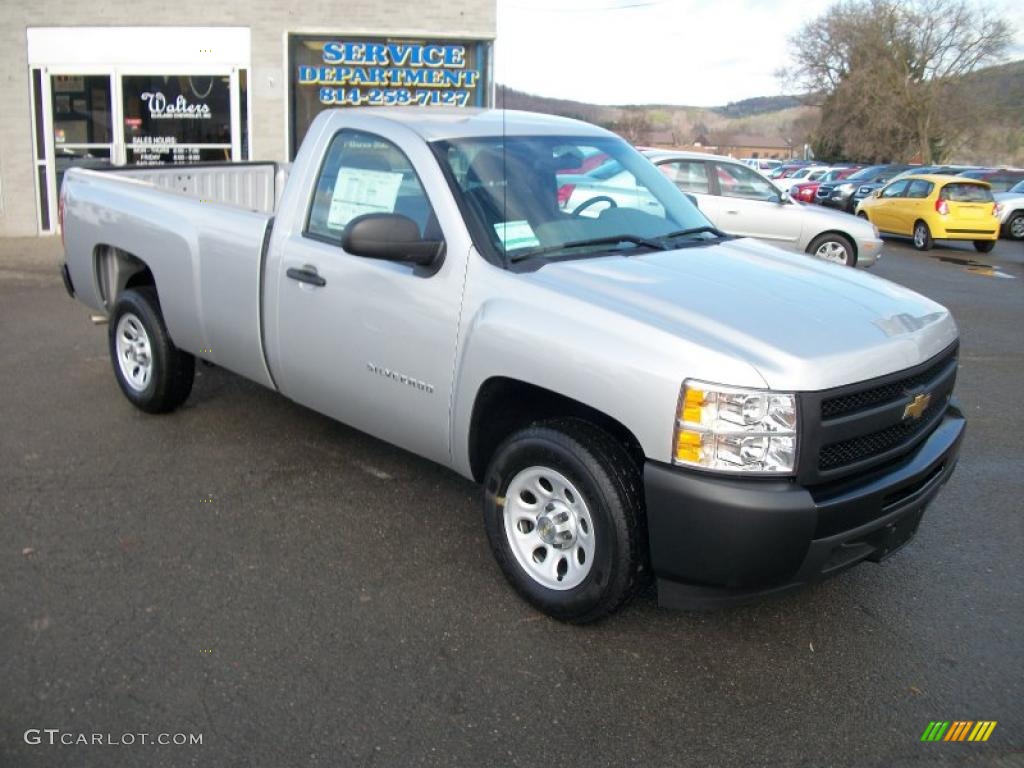 2011 Silverado 1500 Regular Cab - Sheer Silver Metallic / Dark Titanium photo #8