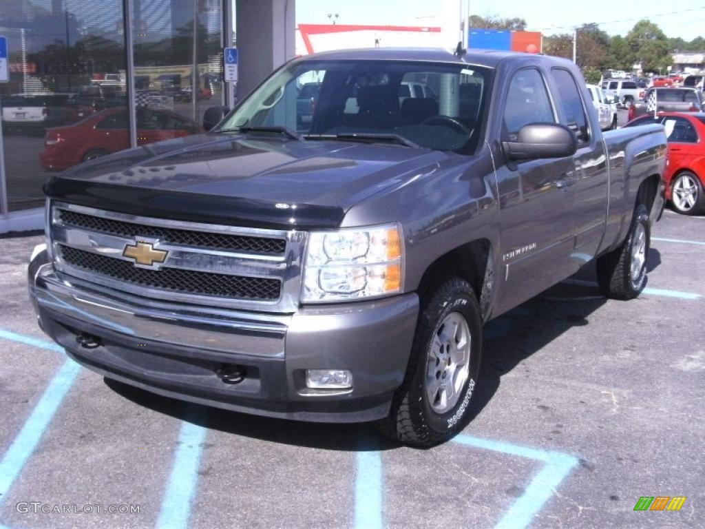 2008 Silverado 1500 LT Extended Cab - Graystone Metallic / Light Titanium/Ebony Accents photo #2