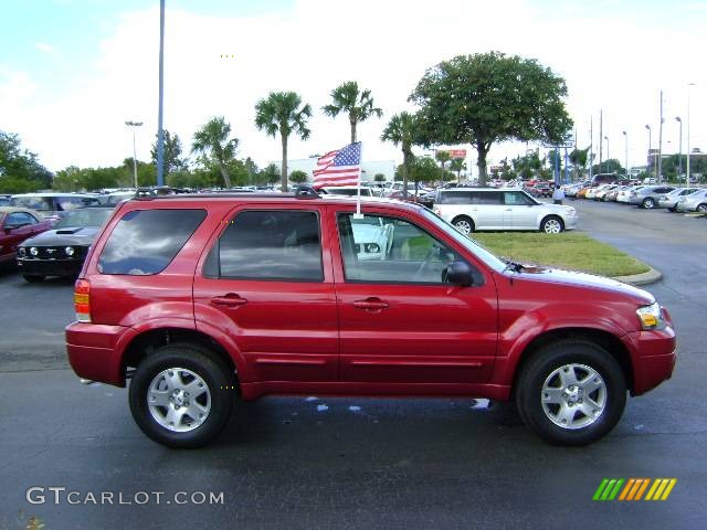2007 Escape Limited - Red / Medium/Dark Pebble photo #2