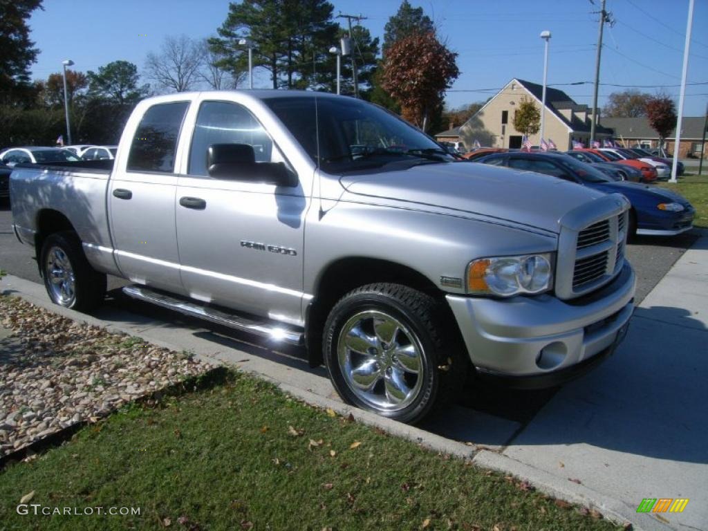 2003 Ram 1500 SLT Quad Cab 4x4 - Bright Silver Metallic / Dark Slate Gray photo #11