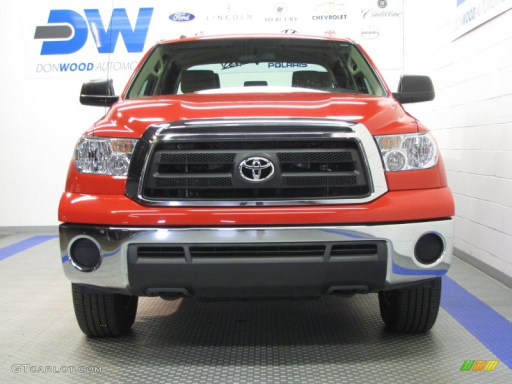 2010 Tundra Double Cab 4x4 - Radiant Red / Sand Beige photo #5