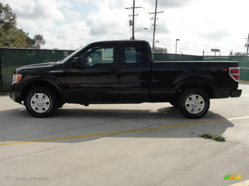 2010 F150 STX SuperCab - Tuxedo Black / Medium Stone photo #6