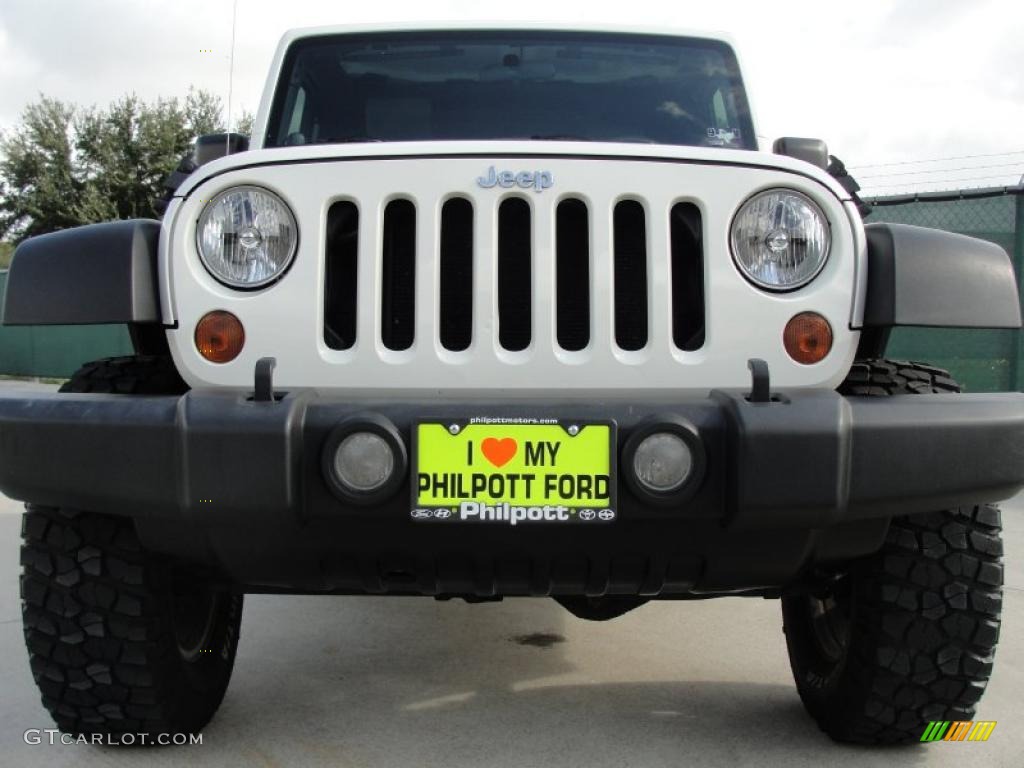 2009 Wrangler Rubicon 4x4 - Stone White / Dark Khaki/Medium Khaki photo #9