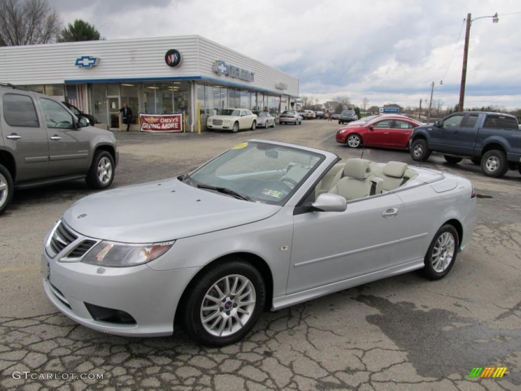 2008 9-3 2.0T Convertible - Parchment Silver Metallic / Parchment photo #1