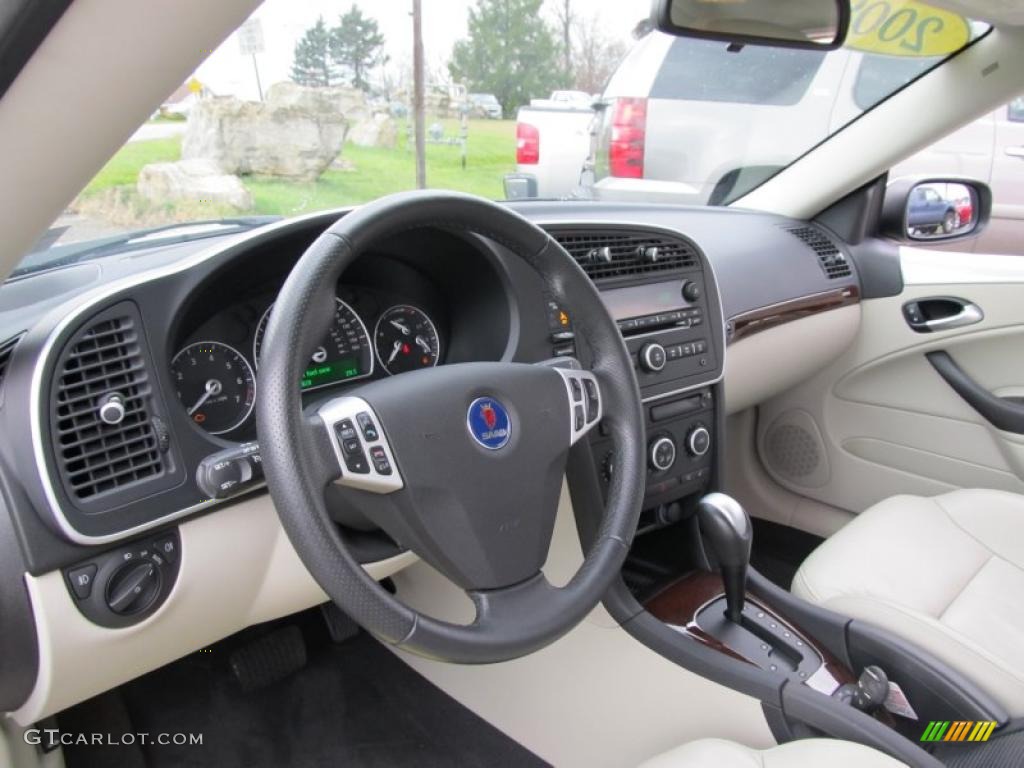 Parchment Interior 2008 Saab 9-3 2.0T Convertible Photo #40465899