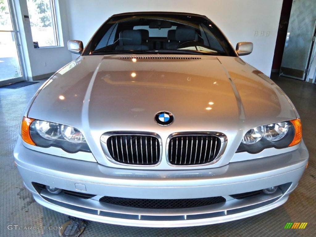2001 3 Series 325i Convertible - Titanium Silver Metallic / Black photo #4