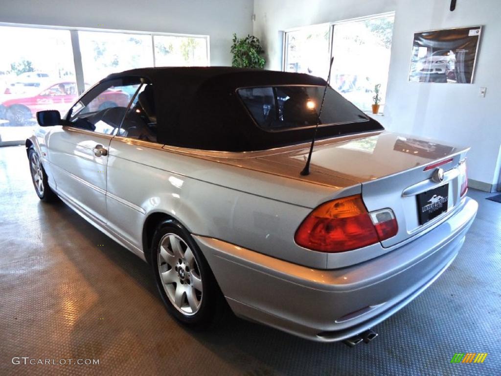 2001 3 Series 325i Convertible - Titanium Silver Metallic / Black photo #9