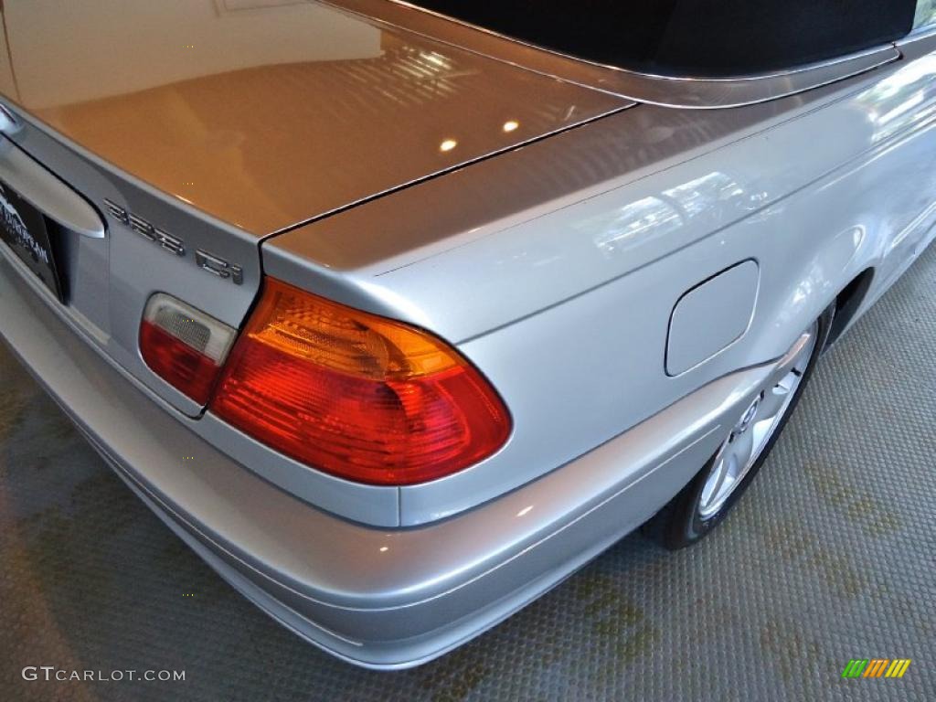 2001 3 Series 325i Convertible - Titanium Silver Metallic / Black photo #11