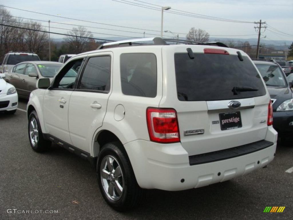 2009 Escape Limited V6 4WD - White Suede / Charcoal photo #4