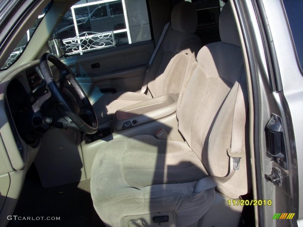 2001 Silverado 1500 LS Extended Cab - Light Pewter Metallic / Tan photo #9