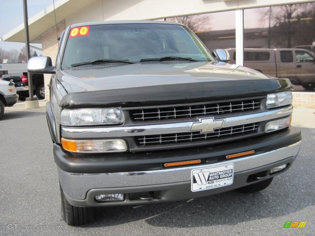 2000 Silverado 1500 LT Extended Cab 4x4 - Light Pewter Metallic / Medium Gray photo #2