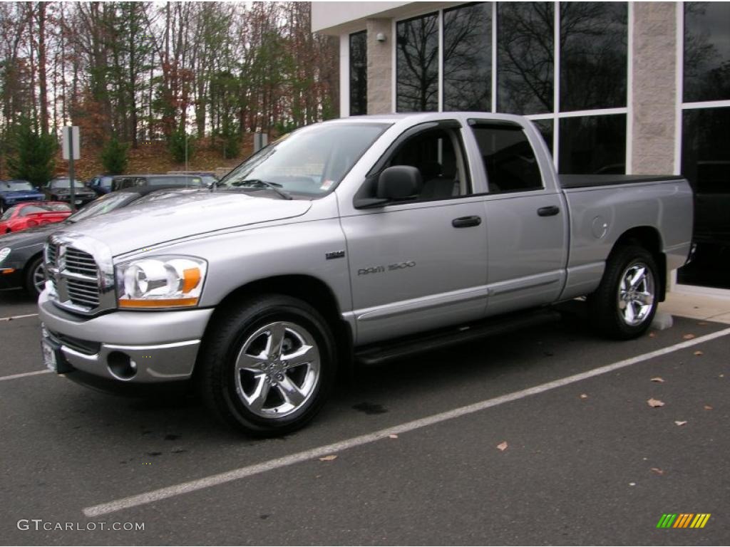 2006 Ram 1500 SLT Quad Cab - Bright Silver Metallic / Medium Slate Gray photo #2