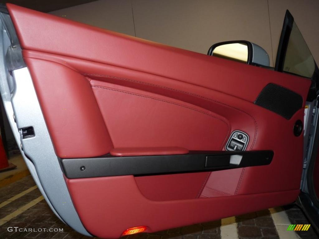 2008 Aston Martin V8 Vantage Roadster Chancellor Red Door Panel Photo #40472727