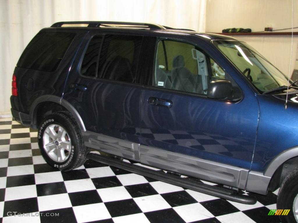 2003 Explorer XLT 4x4 - True Blue Metallic / Graphite Grey photo #7