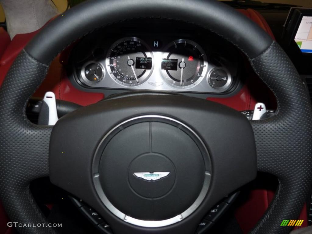 2008 Aston Martin V8 Vantage Roadster Chancellor Red Steering Wheel Photo #40472919