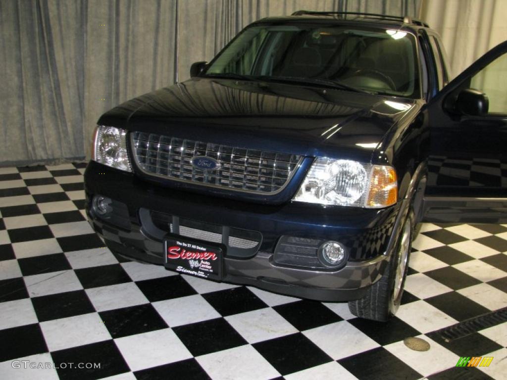 2003 Explorer XLT 4x4 - True Blue Metallic / Graphite Grey photo #23