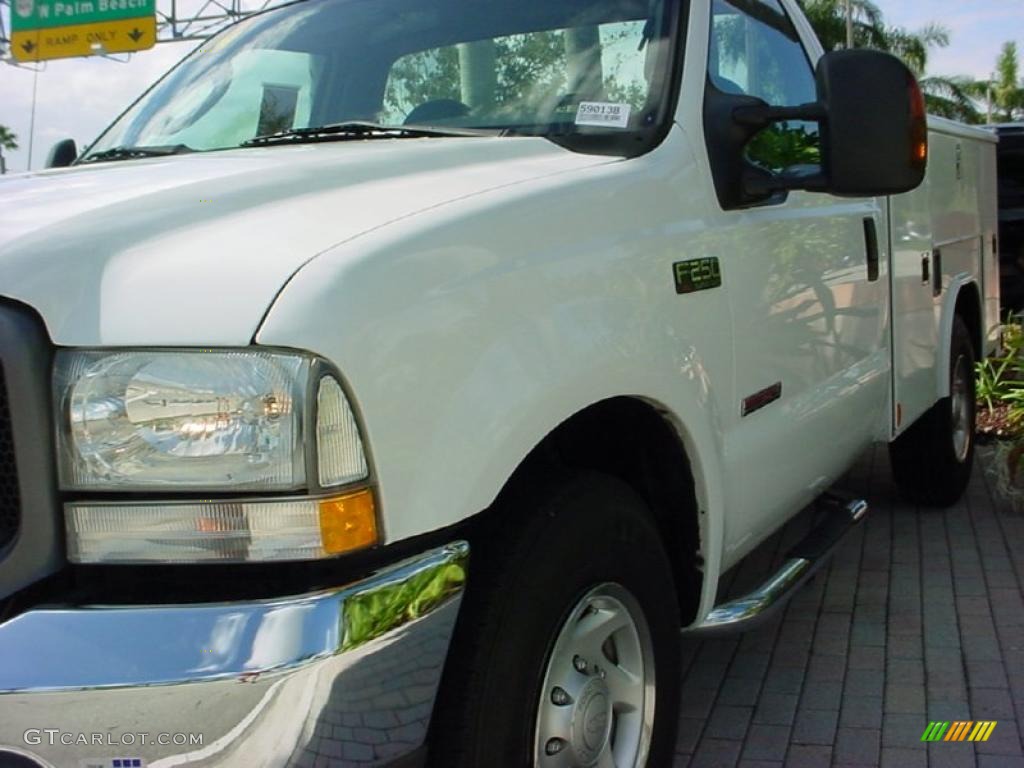 2004 F250 Super Duty XL Regular Cab Chassis - Oxford White / Medium Flint photo #13