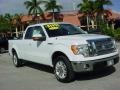 2010 White Platinum Metallic Tri Coat Ford F150 Lariat SuperCab  photo #1