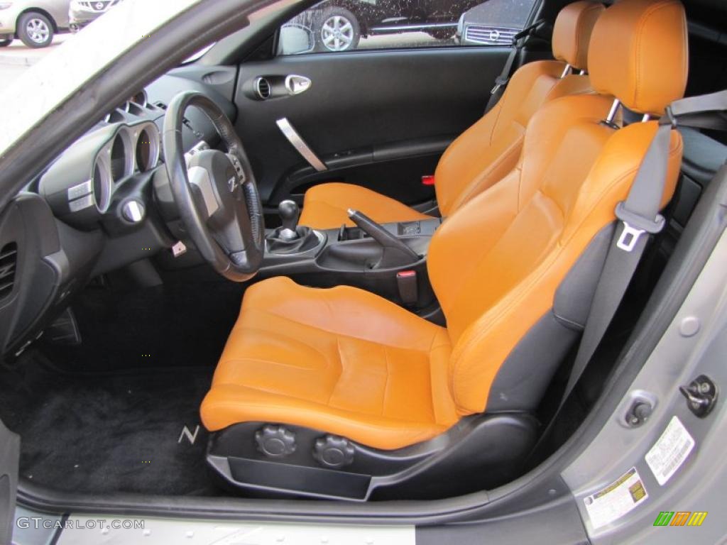 Burnt Orange Interior 2005 Nissan 350Z Touring Coupe Photo #40475433