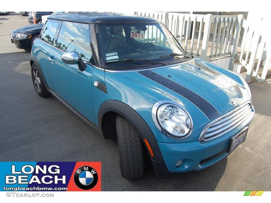 2007 Cooper Hardtop - Oxygen Blue / Carbon Black/Black photo #1