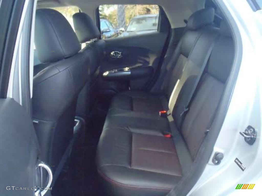 Black/Red w/Silver Trim Interior 2011 Nissan Juke SL Photo #40480566