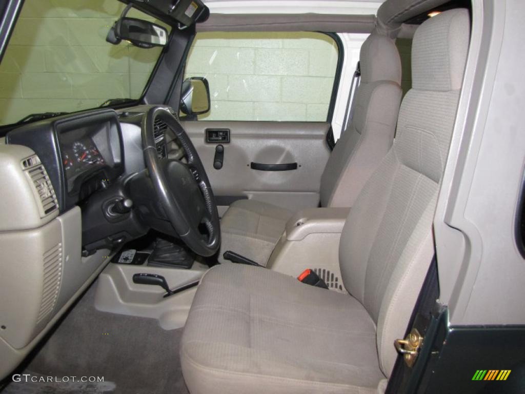 Khaki Interior 2003 Jeep Wrangler Sahara 4x4 Photo #40481606