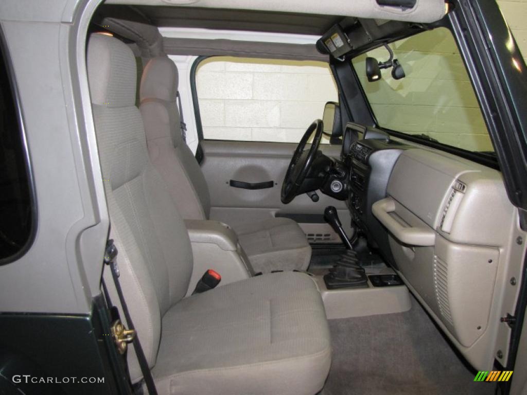 Khaki Interior 2003 Jeep Wrangler Sahara 4x4 Photo #40481618