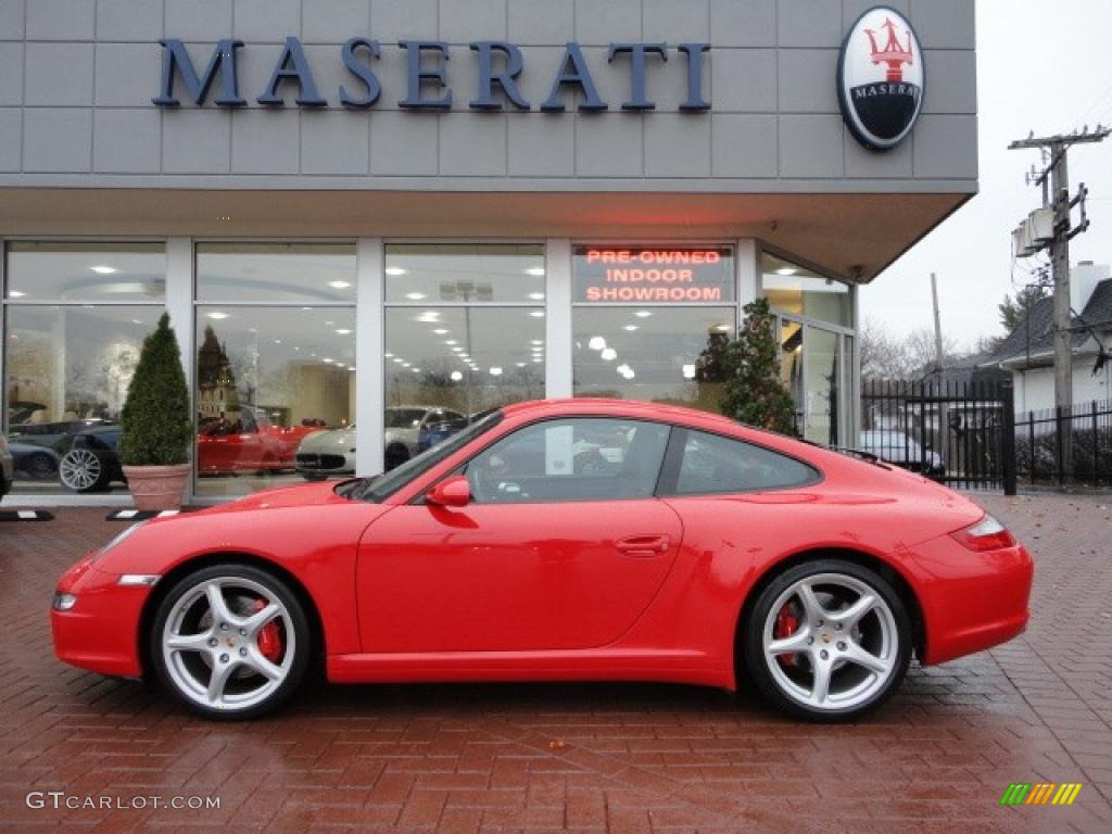 2008 911 Carrera 4S Coupe - Guards Red / Black photo #8