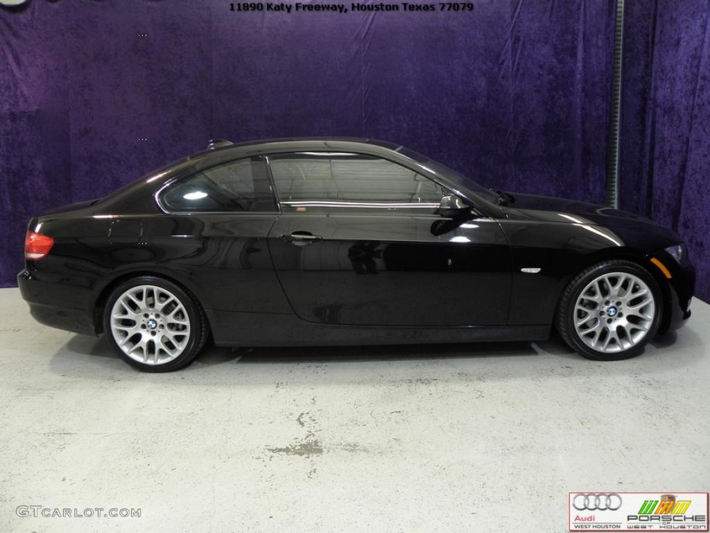 2009 3 Series 328i Coupe - Jet Black / Black photo #4