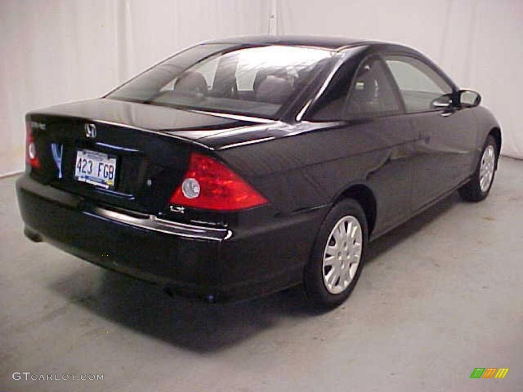 2004 Civic LX Coupe - Nighthawk Black Pearl / Black photo #13