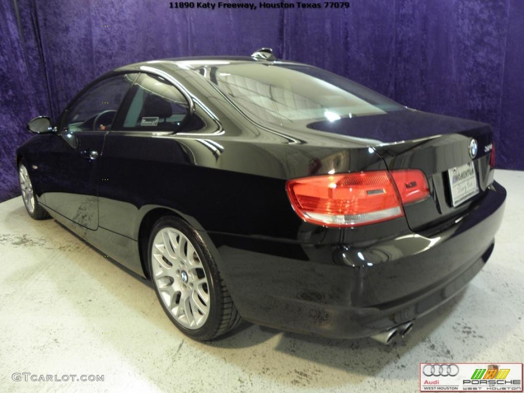 2009 3 Series 328i Coupe - Jet Black / Black photo #18