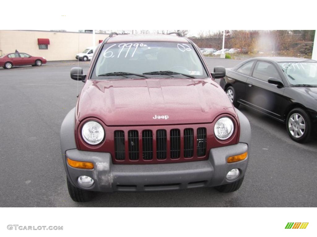 2002 Liberty Sport 4x4 - Dark Garnet Red Pearlcoat / Dark Slate Gray photo #2