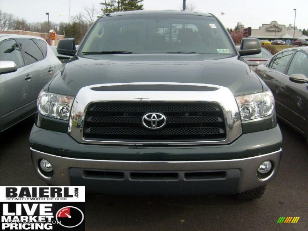 2008 Tundra SR5 Double Cab 4x4 - Timberland Green Mica / Beige photo #2