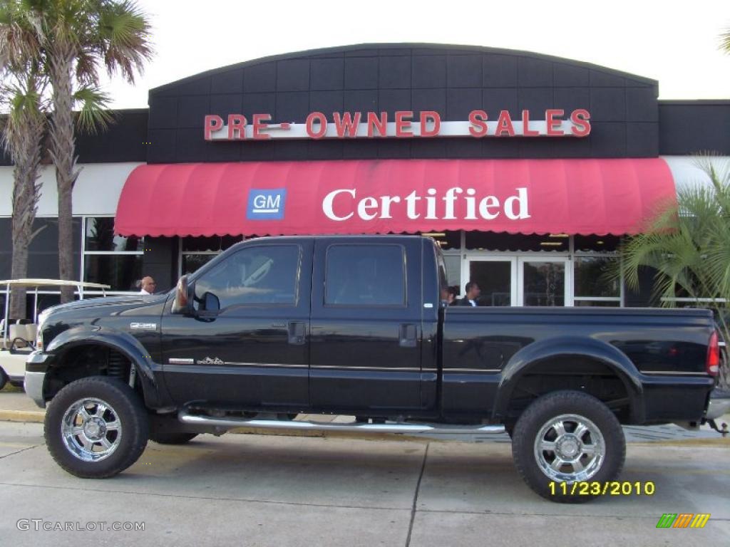 2006 F250 Super Duty Lariat Crew Cab 4x4 - Black / Tan photo #1