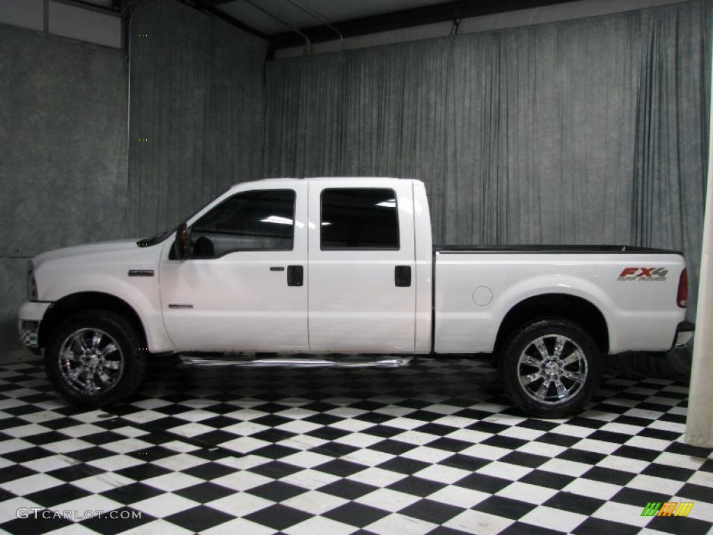 2006 F250 Super Duty Lariat FX4 Off Road Crew Cab 4x4 - Oxford White / Medium Flint photo #1