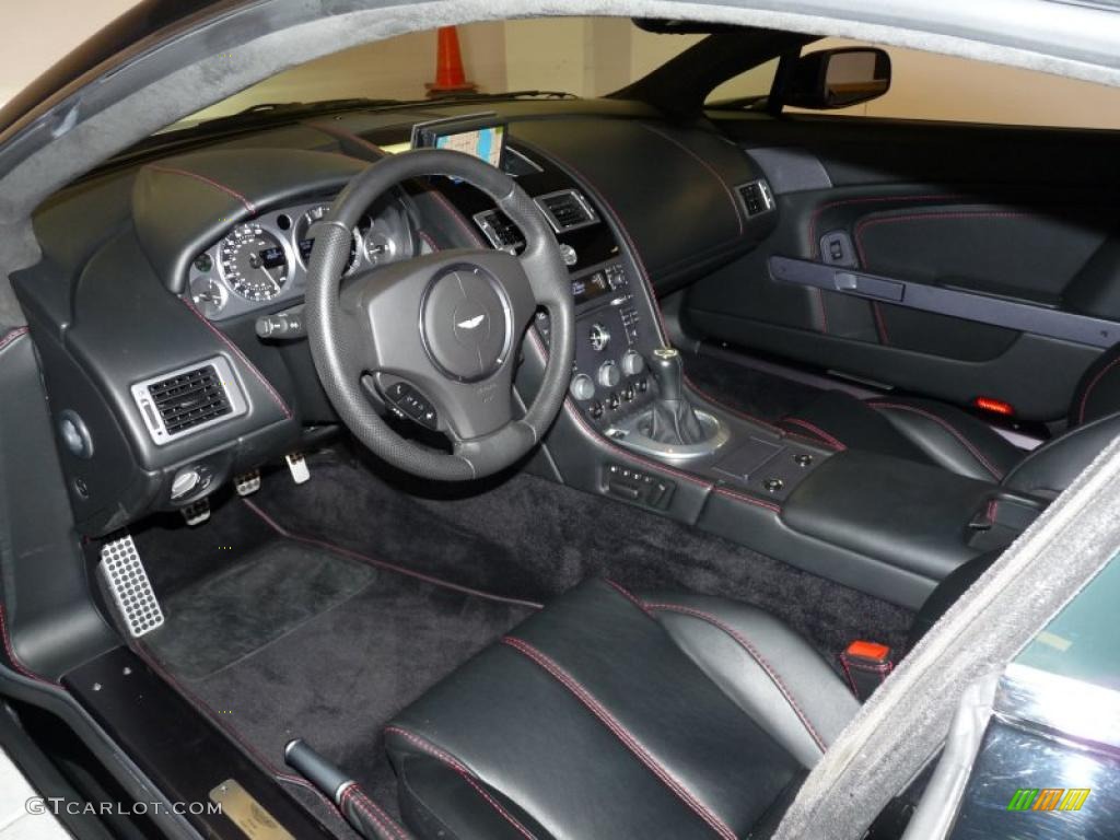 Obsidian Black Interior 2007 Aston Martin V8 Vantage Coupe Photo #40487354