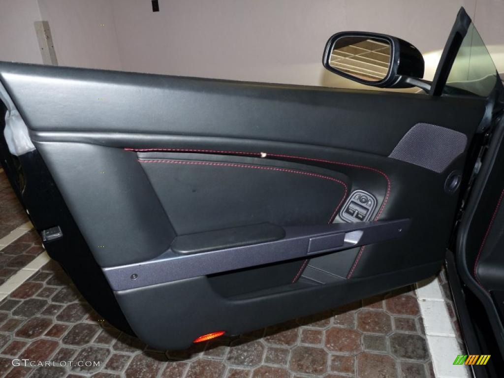 2007 Aston Martin V8 Vantage Coupe Obsidian Black Door Panel Photo #40487370