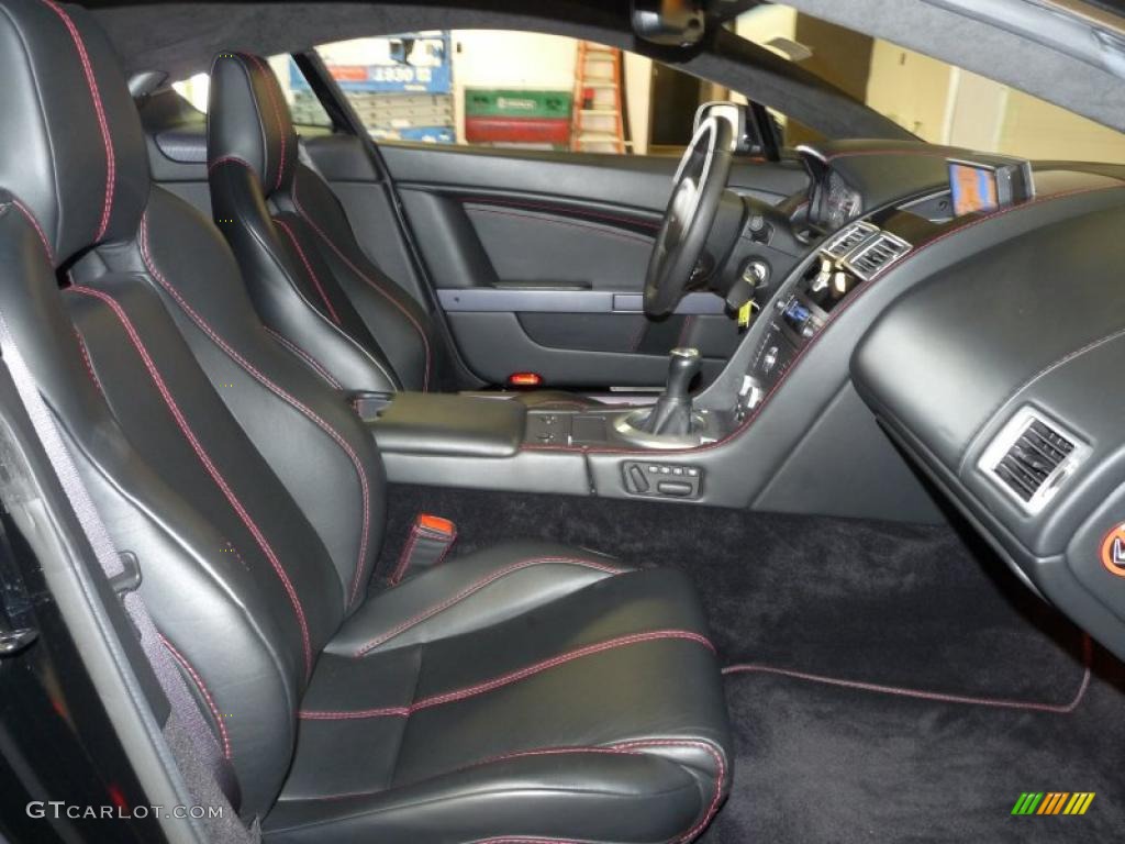 Obsidian Black Interior 2007 Aston Martin V8 Vantage Coupe Photo #40487466