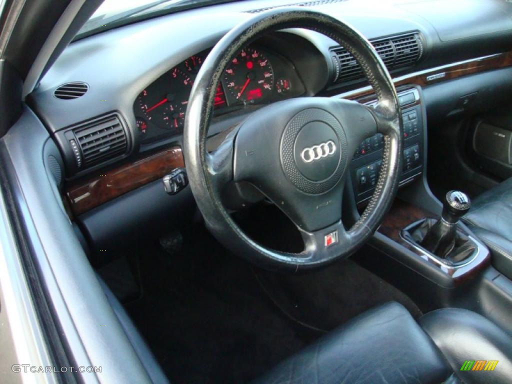 1999 Audi A4 2.8 quattro Sedan Onyx Steering Wheel Photo #40491030