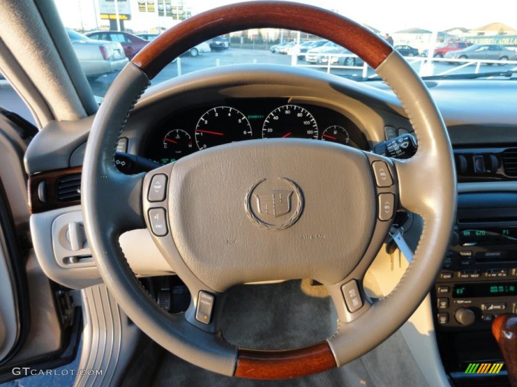 2003 Cadillac Seville STS Neutral Shale Steering Wheel Photo #40492810