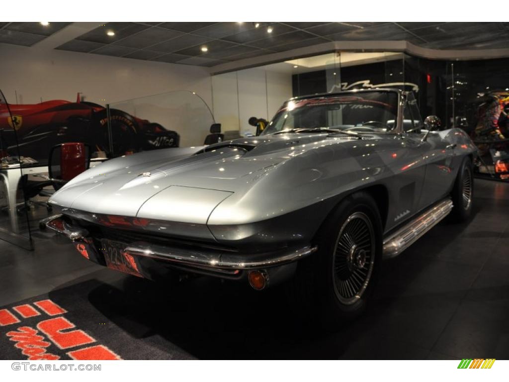 1967 Corvette 427 Convertible - Silver Pearl / Black photo #6