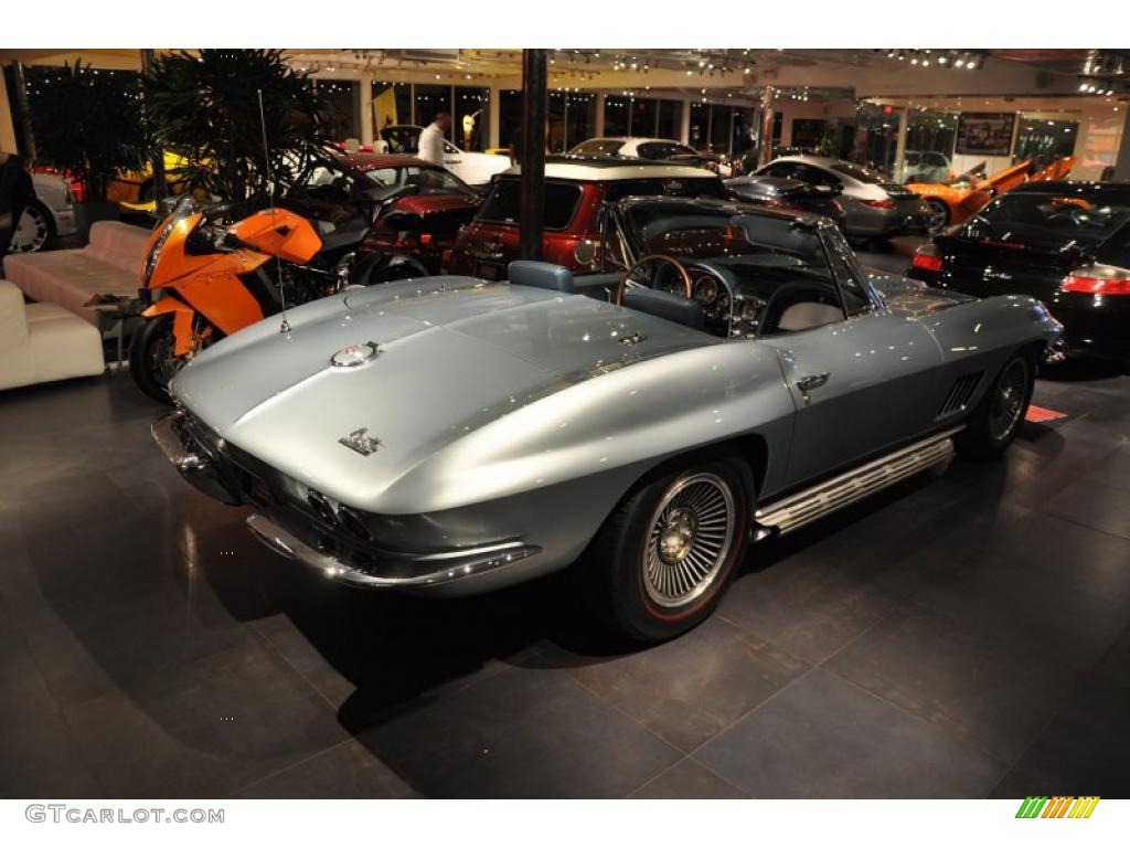 1967 Corvette 427 Convertible - Silver Pearl / Black photo #12